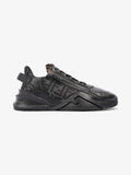 Fendi Flow Sneakers Black / Brown Leather EU 44 UK 10