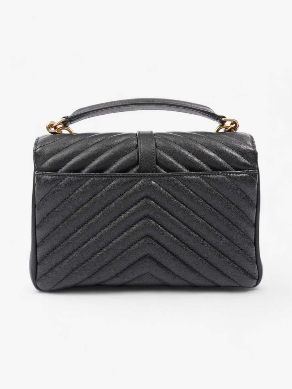Saint Laurent College Black Lambskin Leather Medium