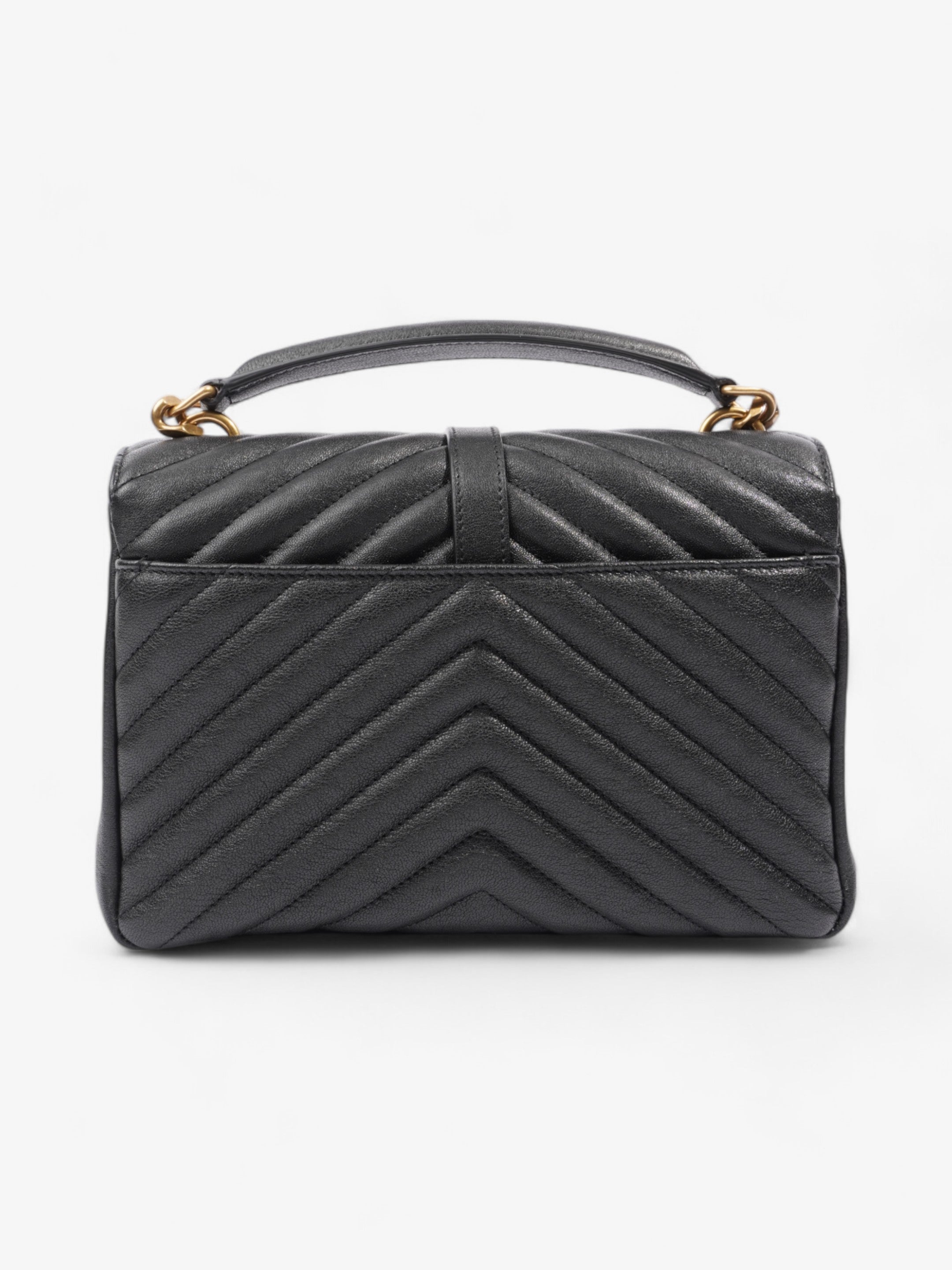 Saint Laurent College Black Lambskin Leather Medium