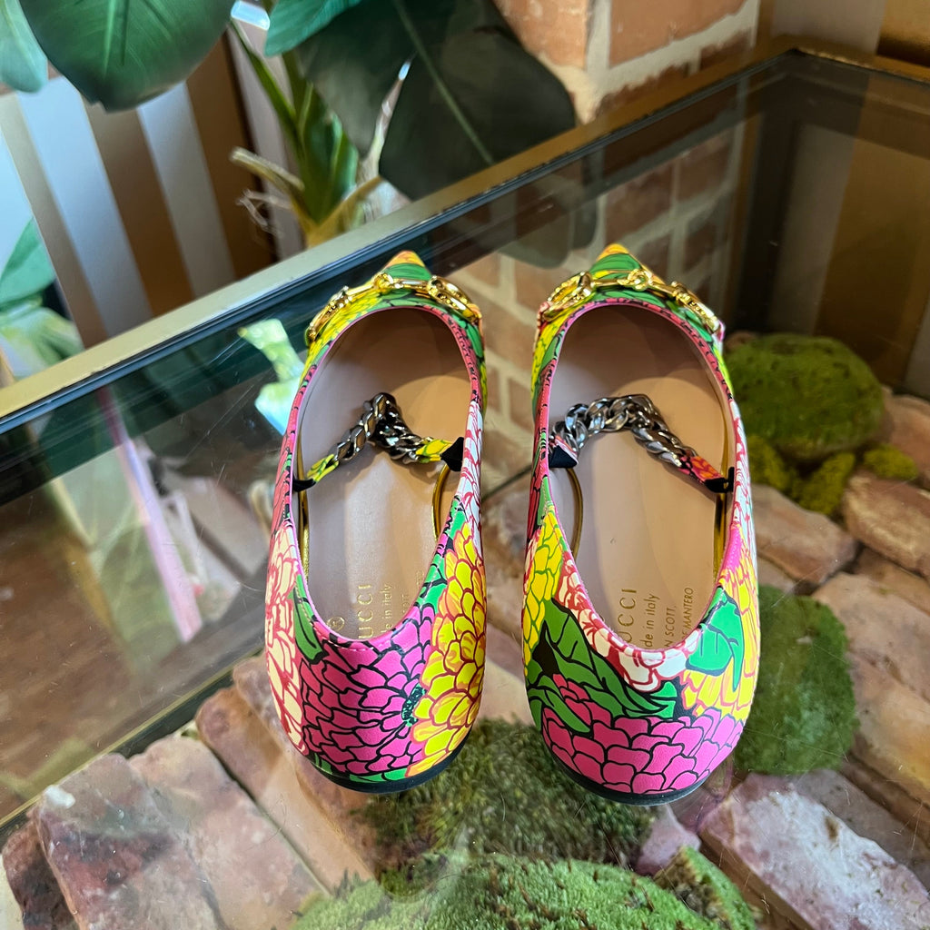 GUCCI Ken Scott Floral Ballerina Flats SZ 38