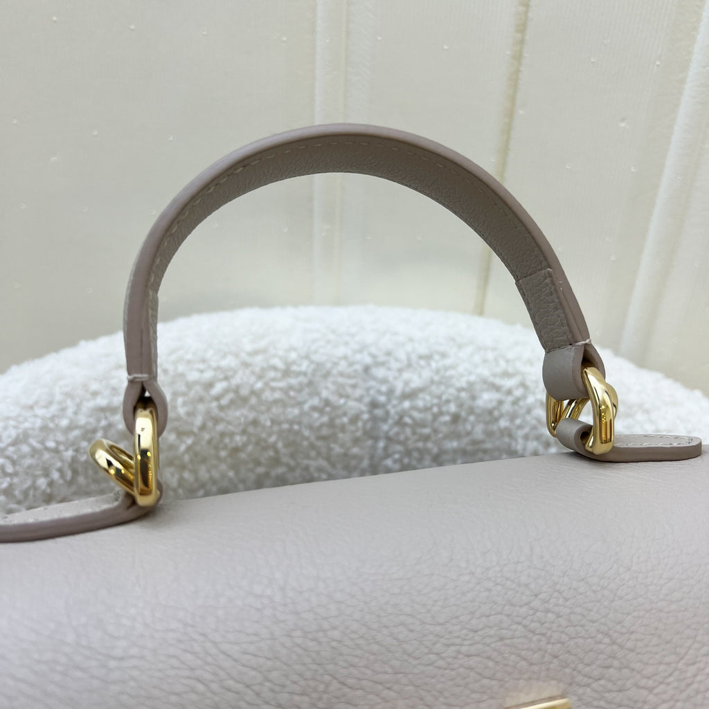 Lv Lockme Ever Mini in Greige Grained Calfkin and LGHW