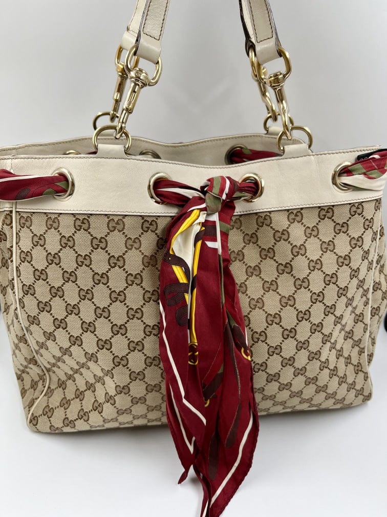 Gucci Positano Tote Bag with Scarf