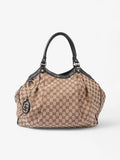 Gucci Sukey Large Beige And Ebony GG Supreme Canvas