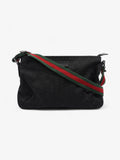 Gucci GG Web Messenger Bag Black / Red / Green Canvas