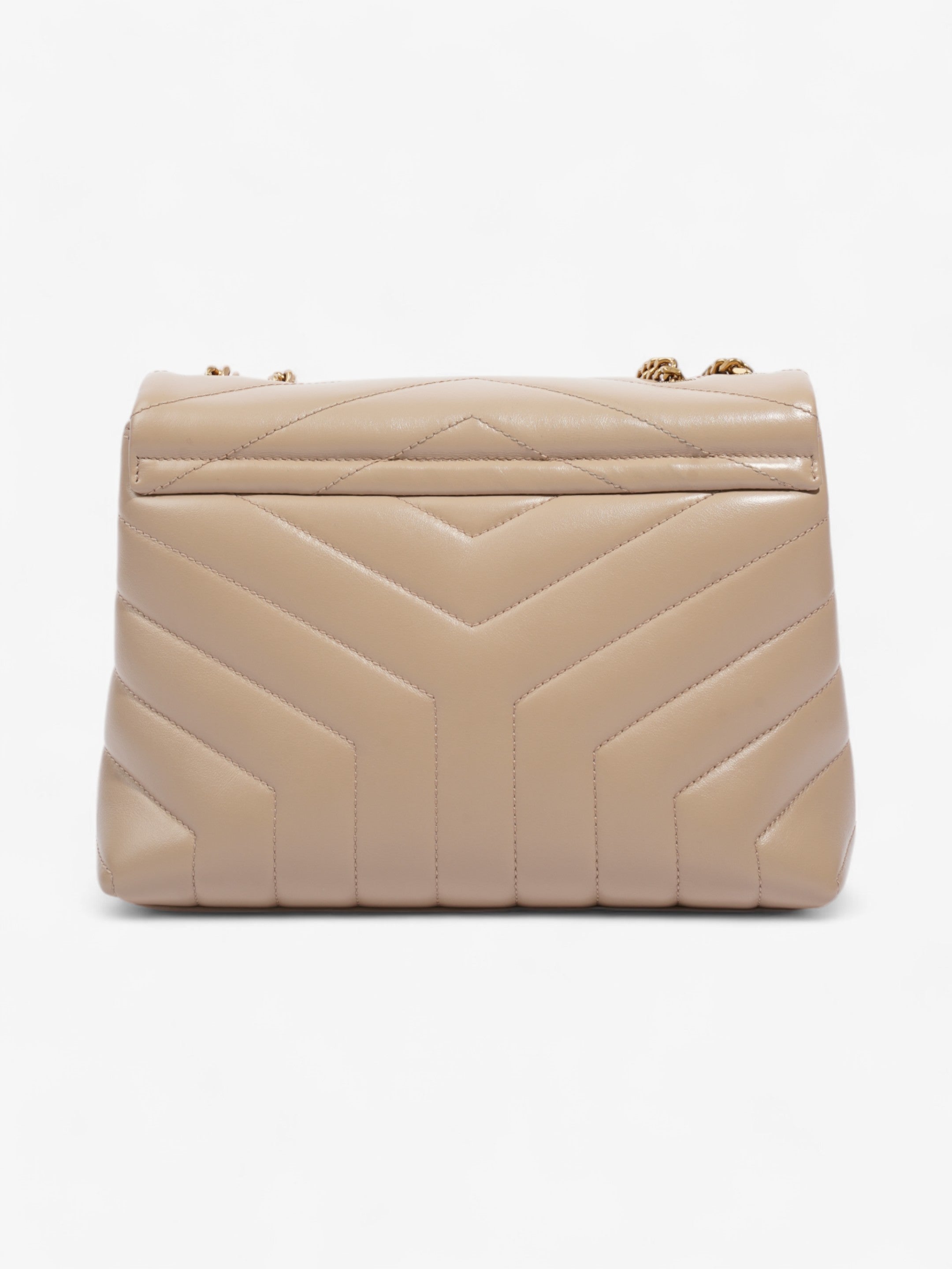 Saint Laurent Lou Lou Dark Beige Calfskin Leather Small