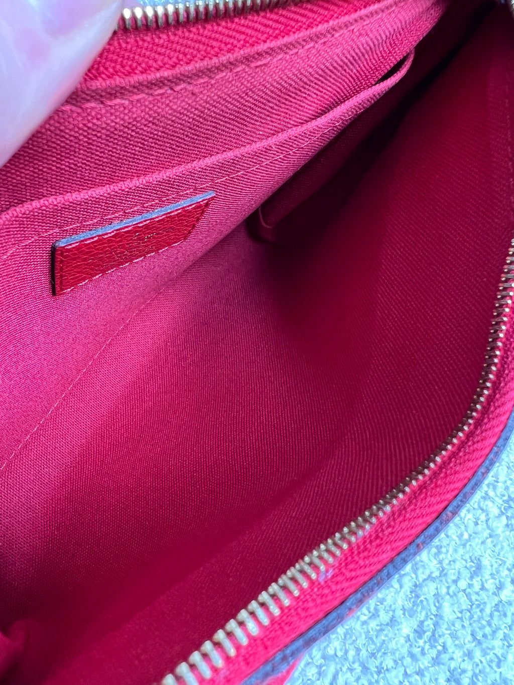 Louis Vuitton Red and Monogram Pallas Pochette