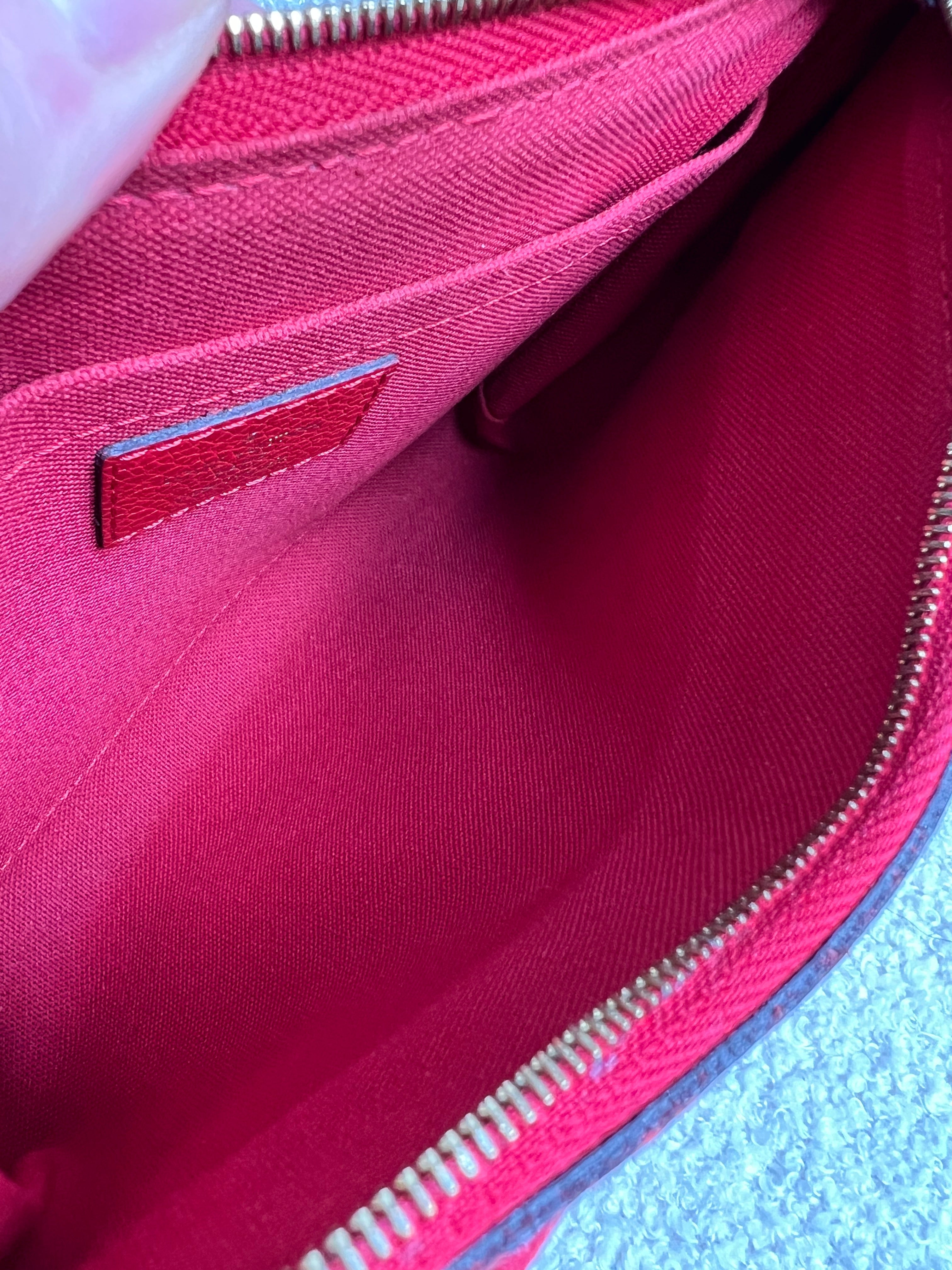 Louis Vuitton Red and Monogram Pallas Pochette