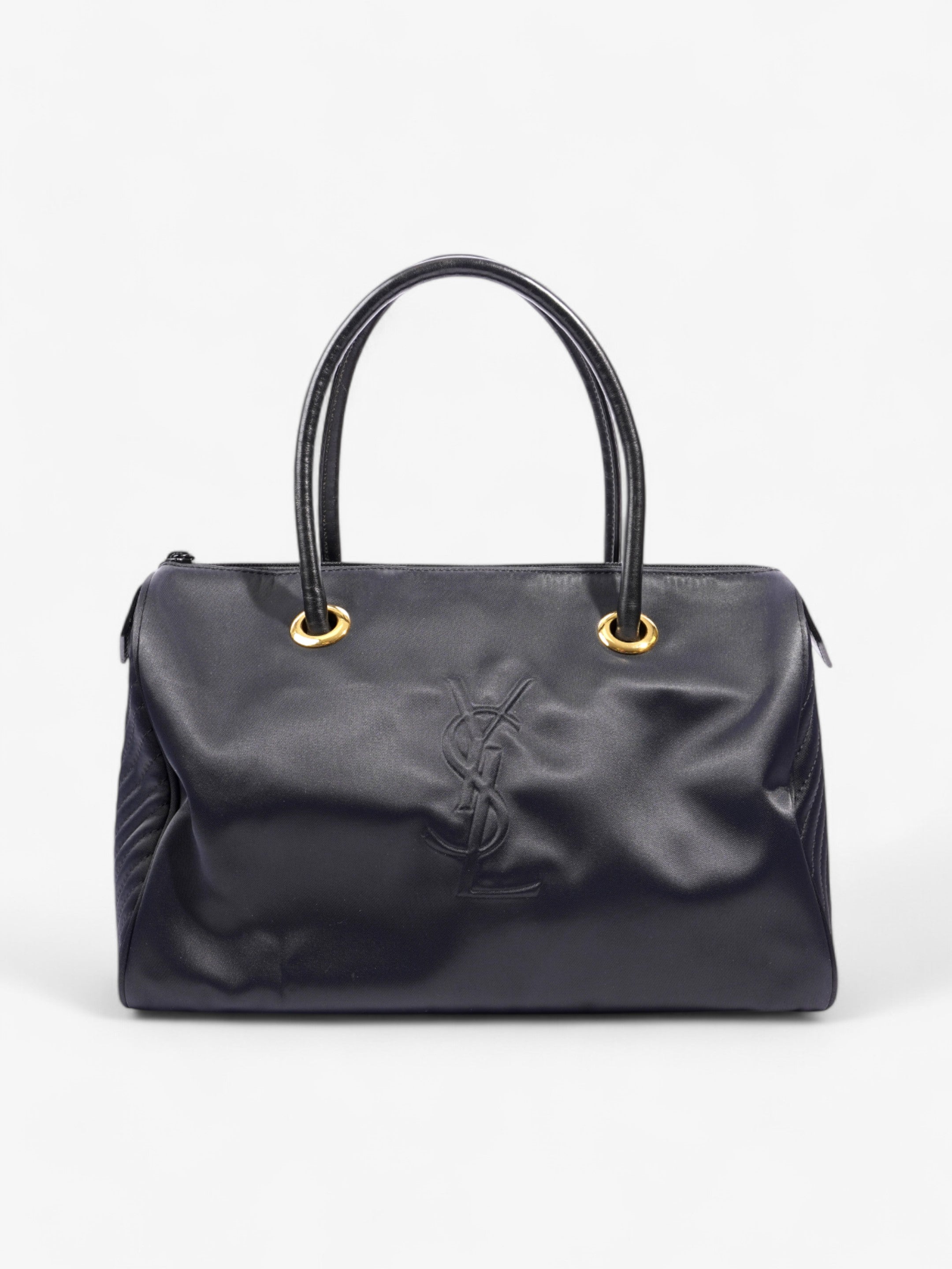 Saint Laurent Top Handle Bag Black Cloth