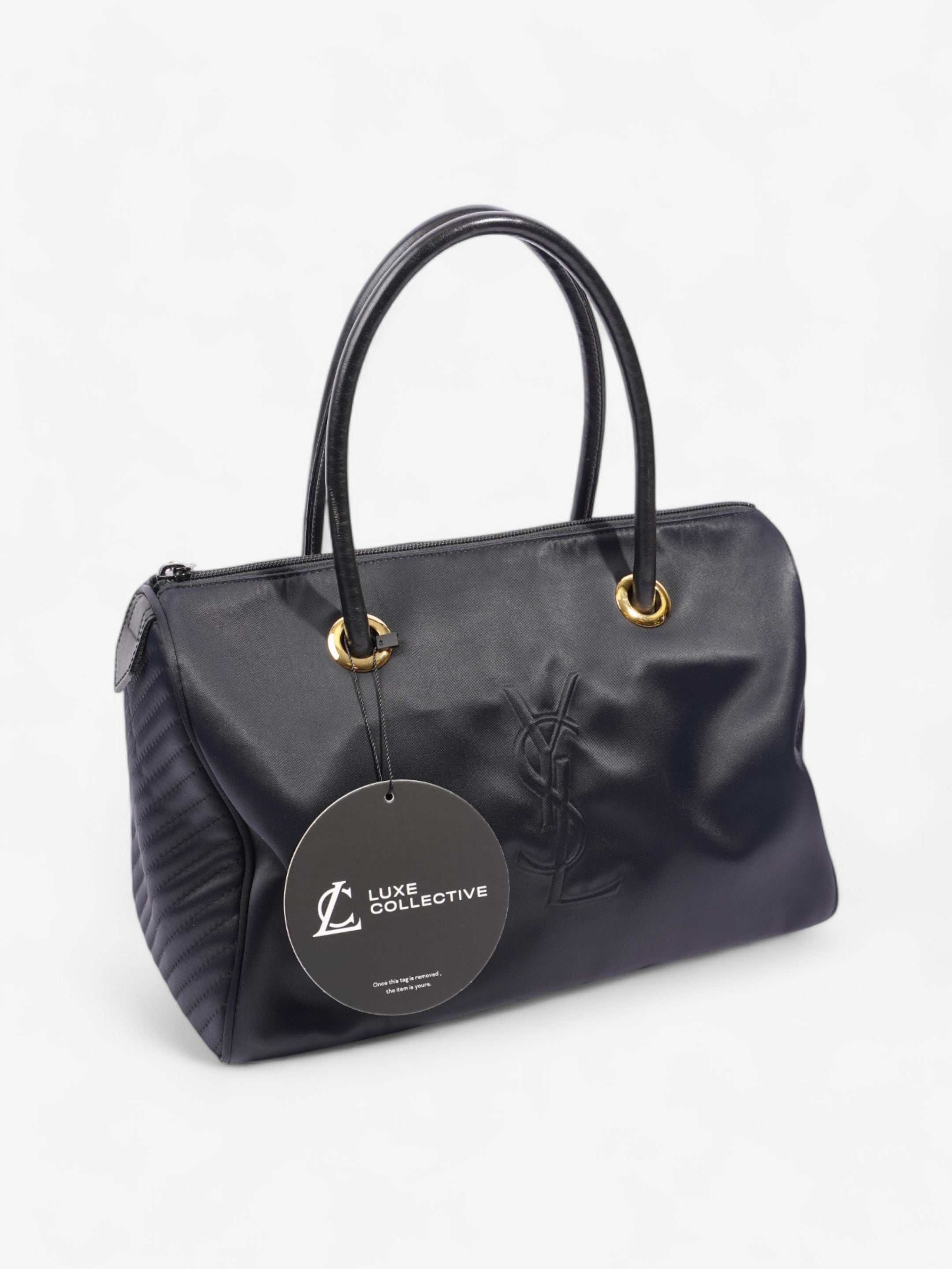 Saint Laurent Top Handle Bag Black Cloth