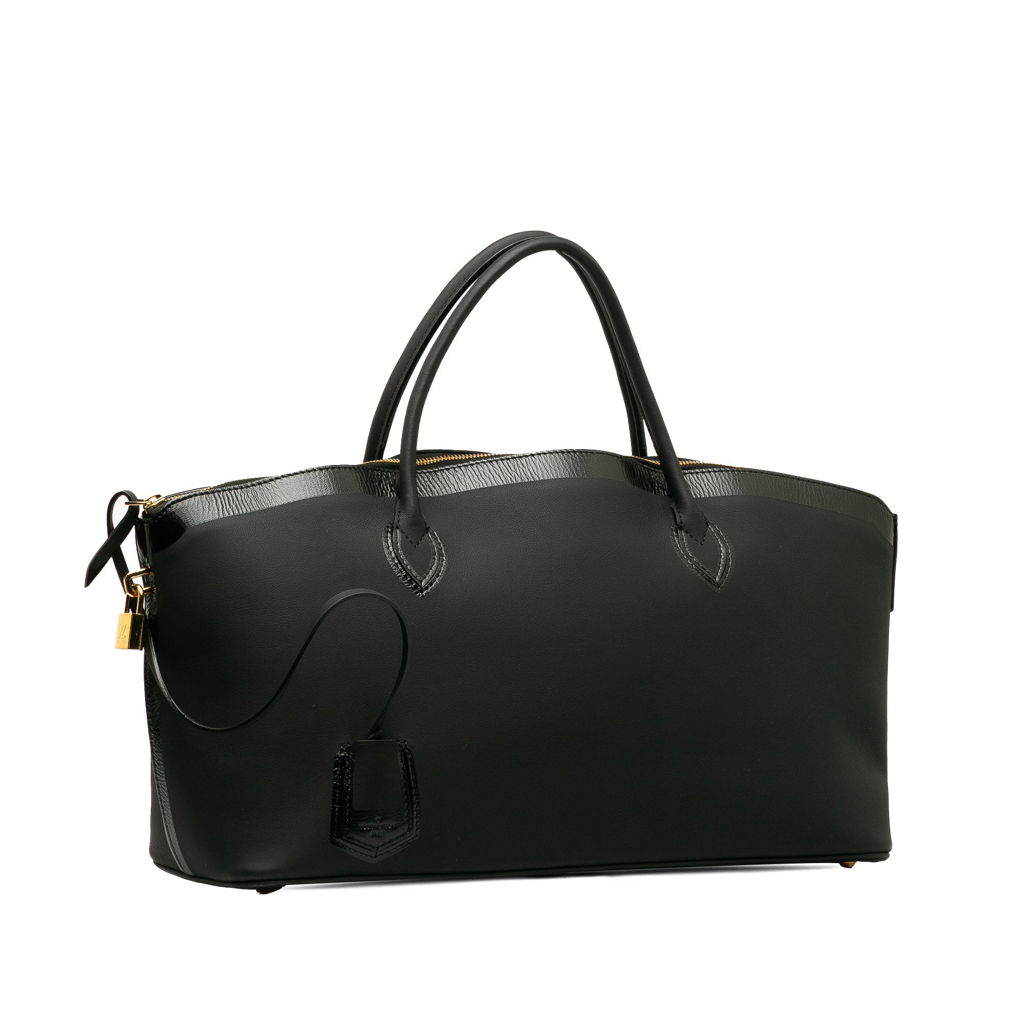 Black Louis Vuitton Cuir Obsession Lockit East-West Handbag