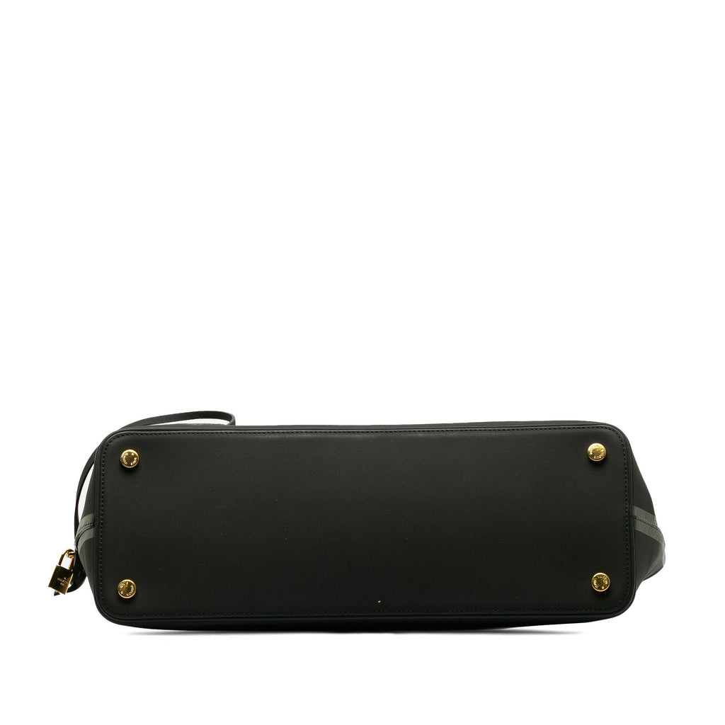 Black Louis Vuitton Cuir Obsession Lockit East-West Handbag