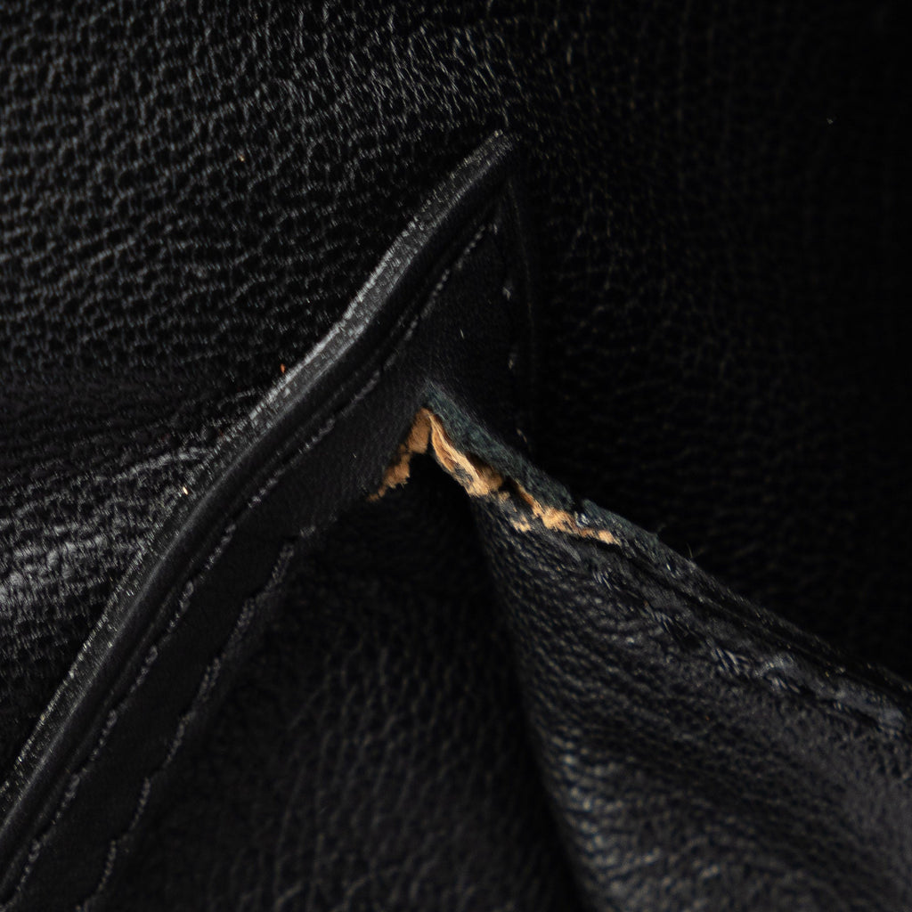 Black Louis Vuitton Cuir Obsession Lockit East-West Handbag