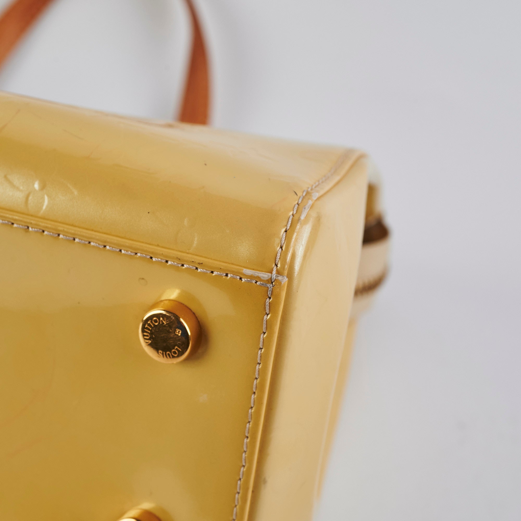 Louis Vuitton Brea Vernis MM Yellow