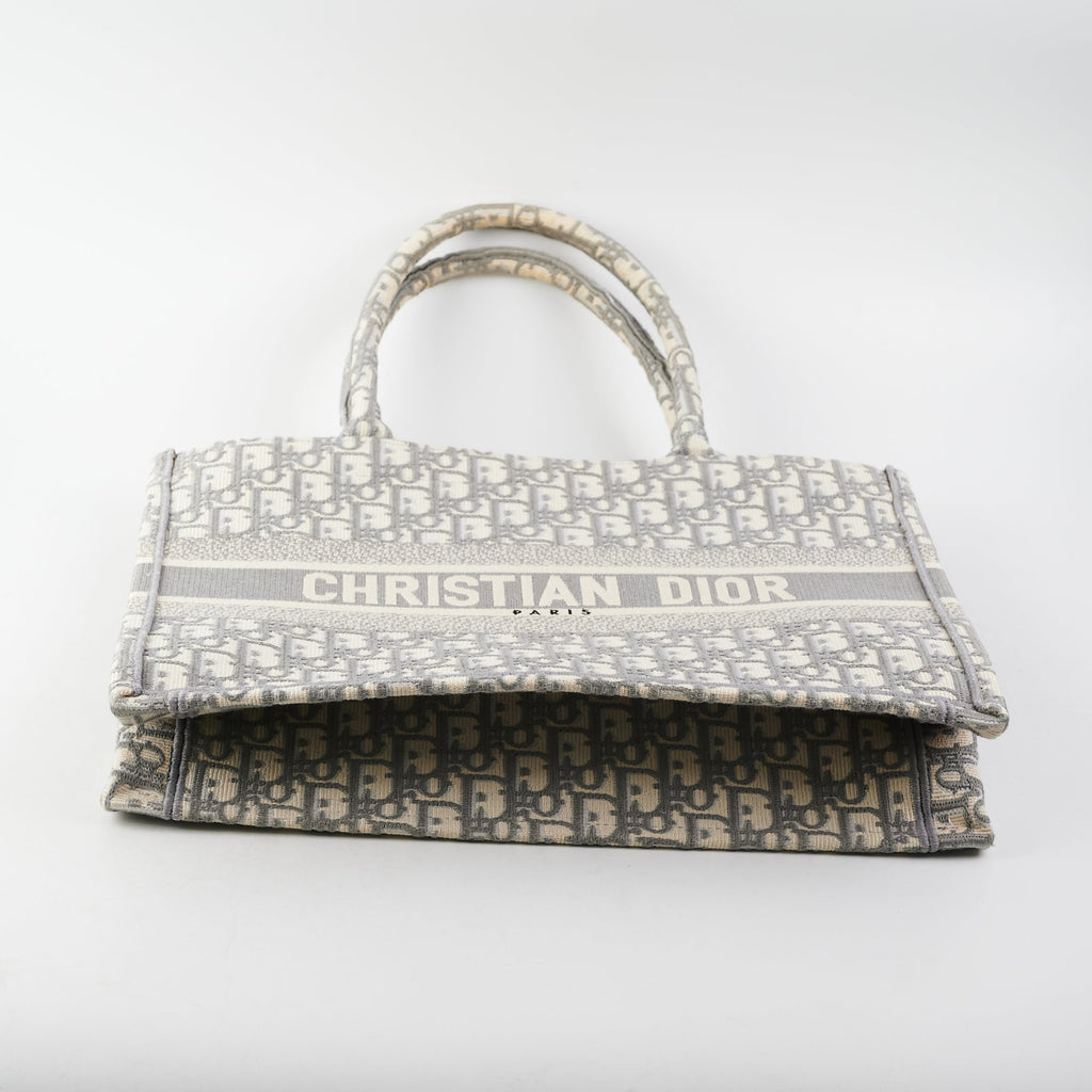 Dior Medium Book Tote Oblique Grey