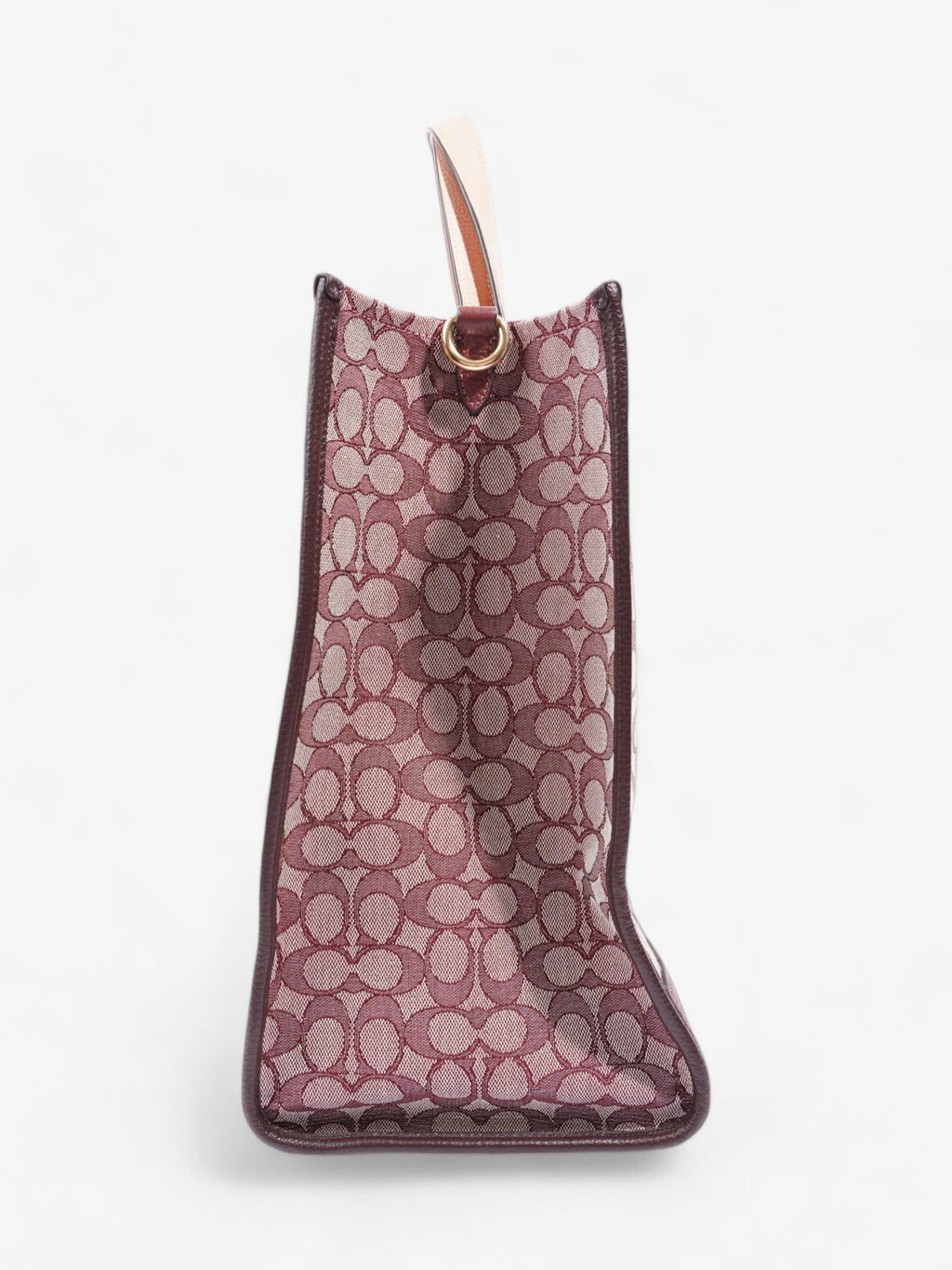 Coach Dempsey Tote Burgundy / Pink / Cream Canvas 40