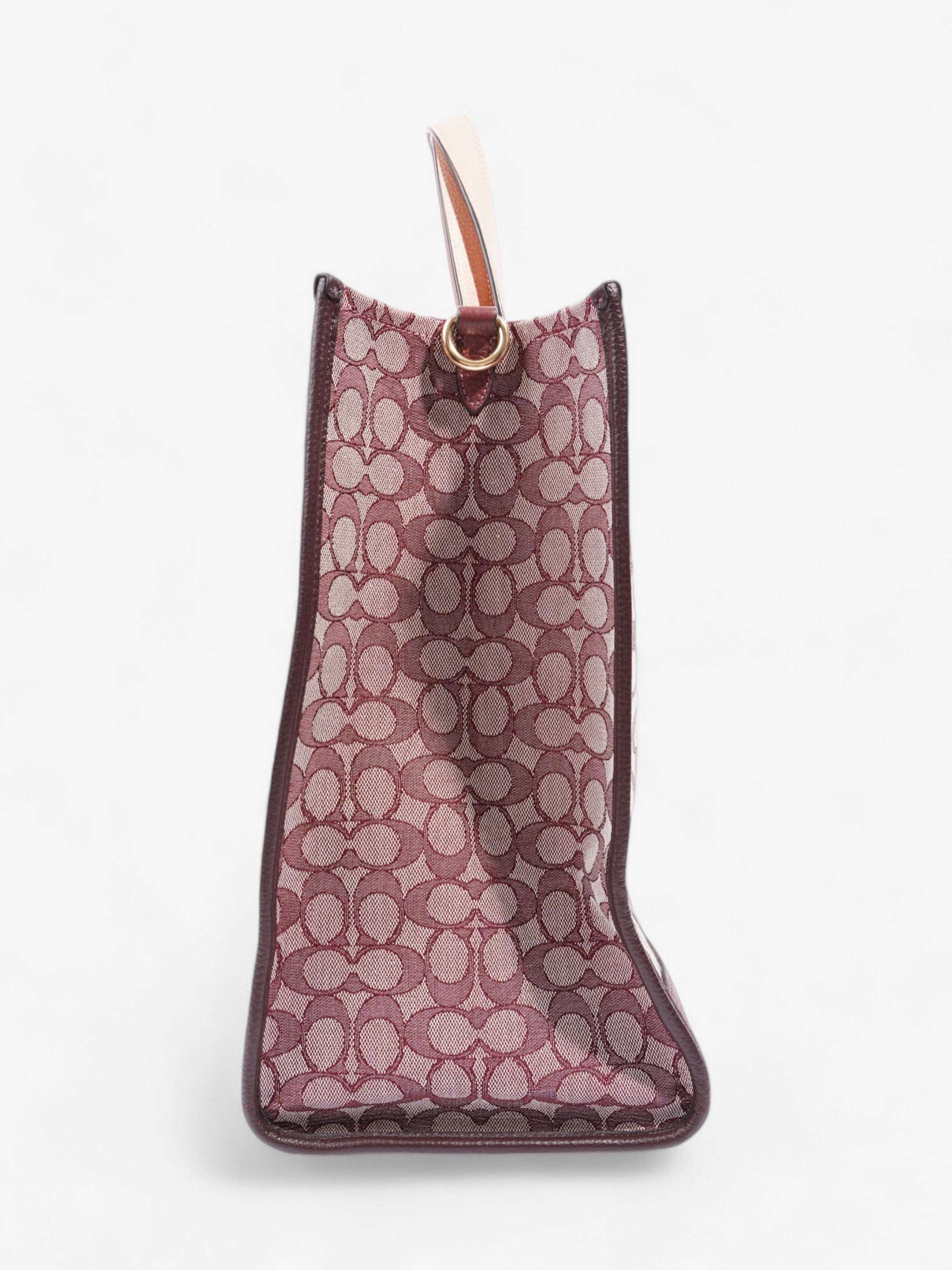 Coach Dempsey Tote Burgundy / Pink / Cream Canvas 40