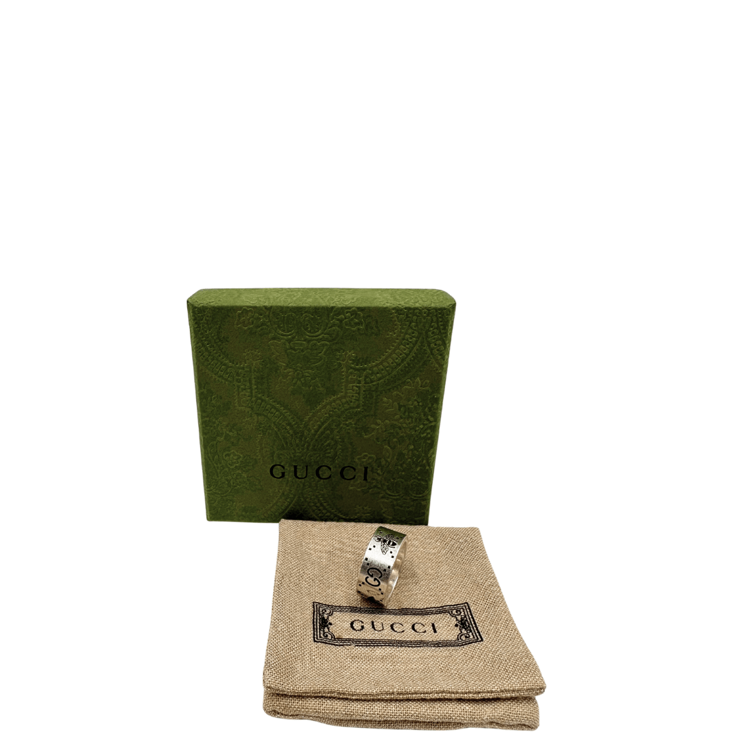 Anello Gucci con incisione ape e GG