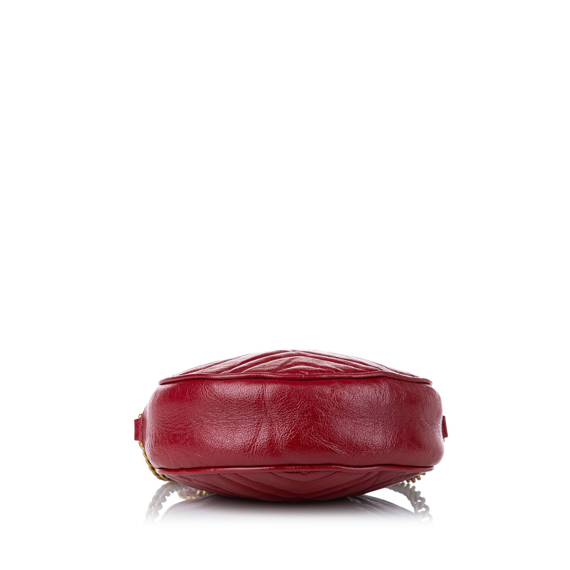 Gucci GG Marmont Round Red Leather