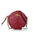 Gucci GG Marmont Round Red Leather