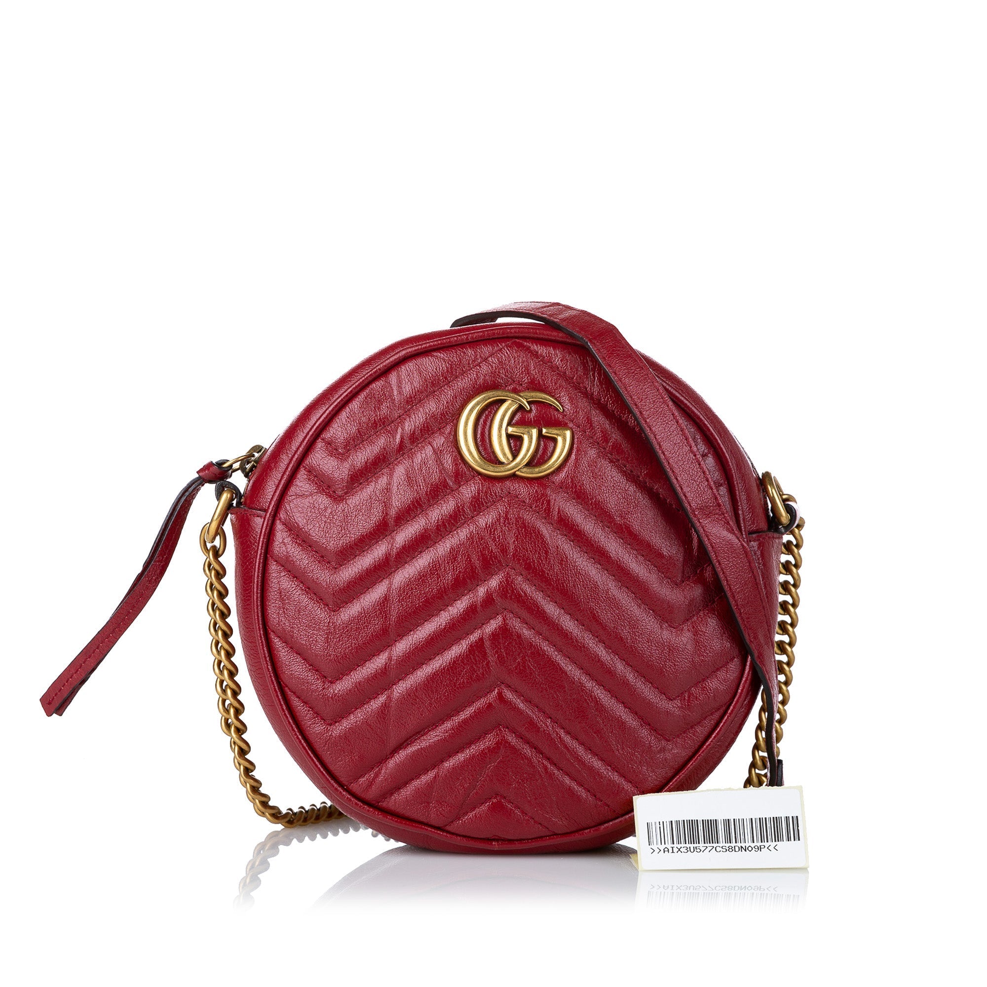 Gucci GG Marmont Round Red Leather