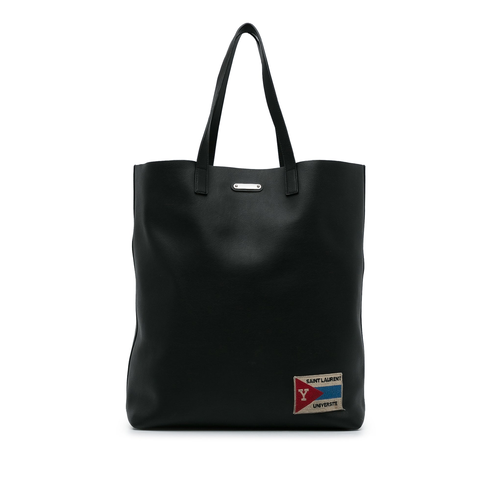Black Saint Laurent Bold Shopping Tote