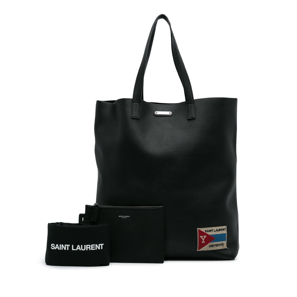 Black Saint Laurent Bold Shopping Tote