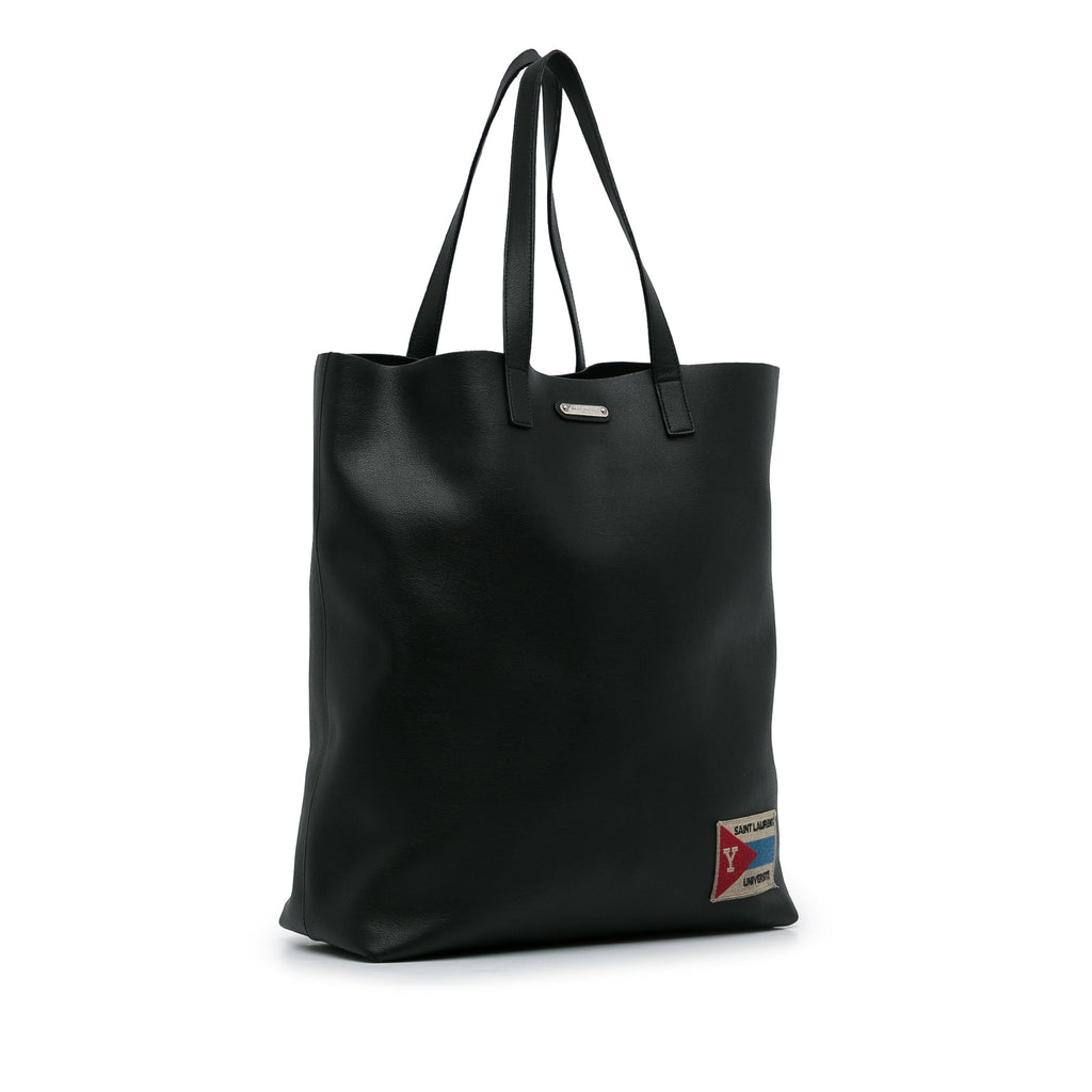 Black Saint Laurent Bold Shopping Tote