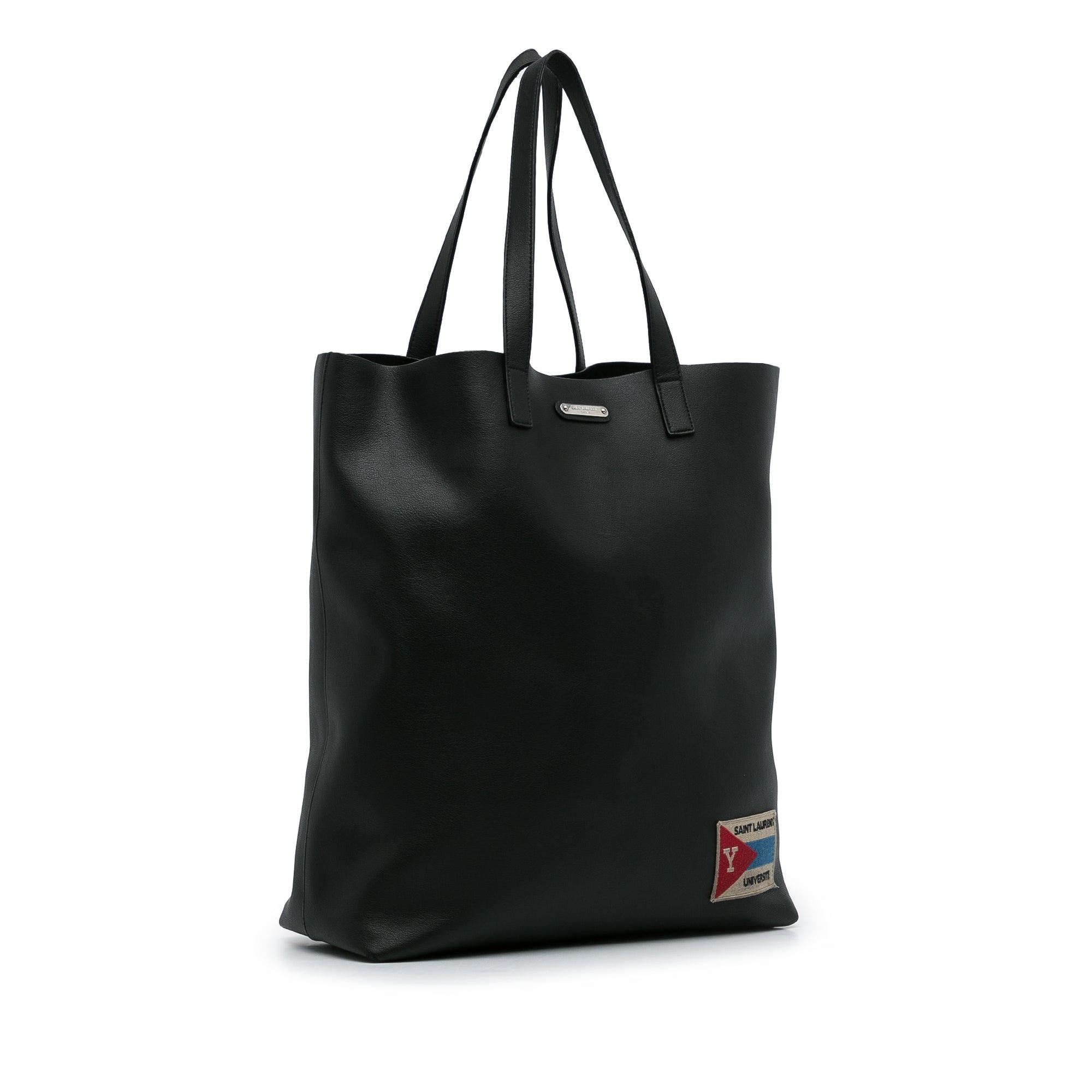 Black Saint Laurent Bold Shopping Tote