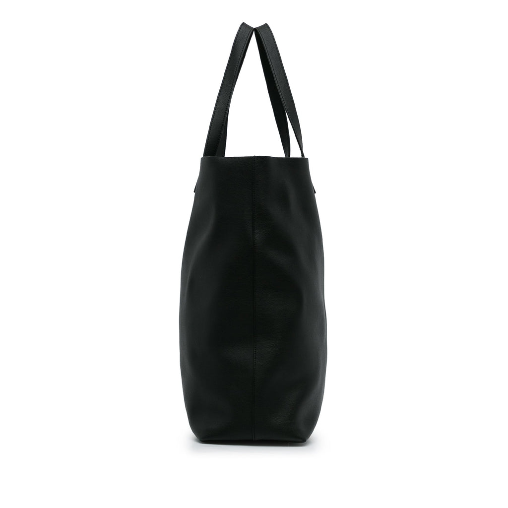 Black Saint Laurent Bold Shopping Tote