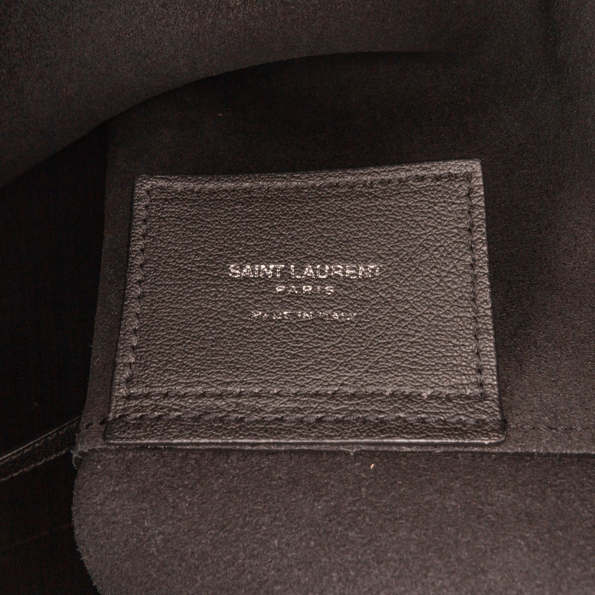 Black Saint Laurent Bold Shopping Tote
