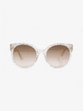 Gucci Sunglasses GG0035S Silver Glitter Acetate 140mm