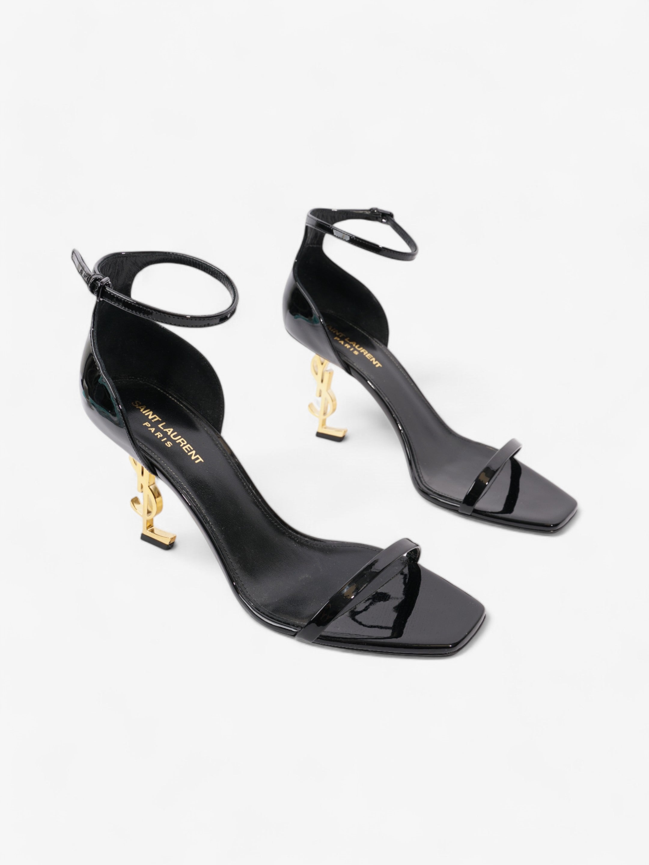 Saint Laurent Opyum Heels 110 Black Patent Leather EU 40 UK 7