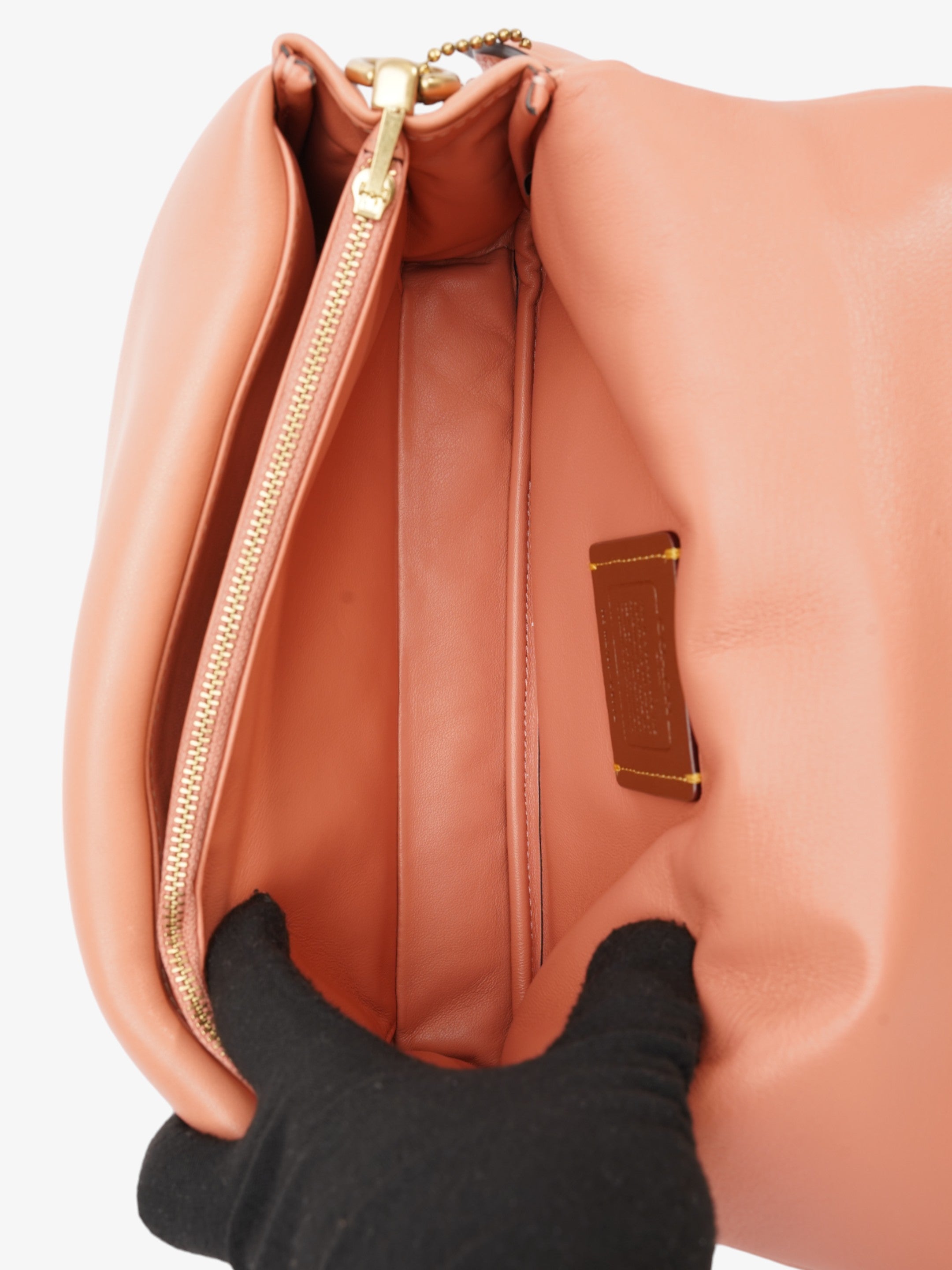 Coach Pillow Tabby 26 Coral Lambskin Leather