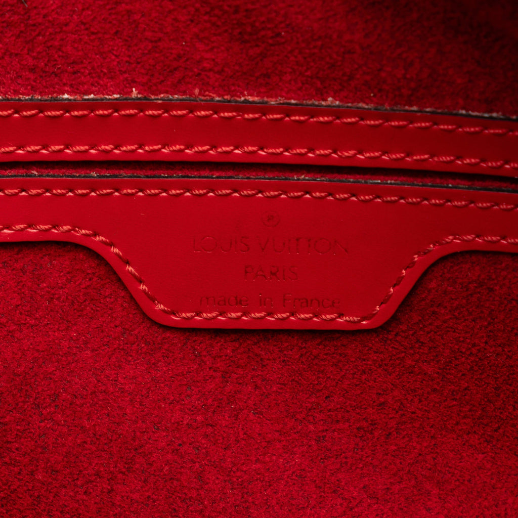 Red Louis Vuitton Epi Soufflot Handbag