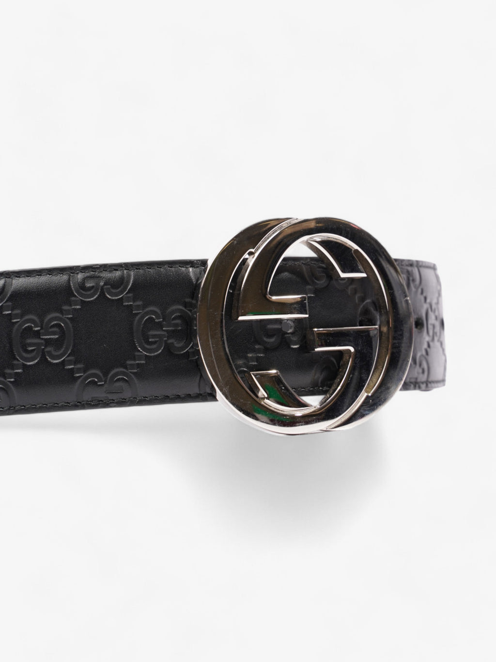 Gucci Interlocking G Belt Black Leather 105cm 42"