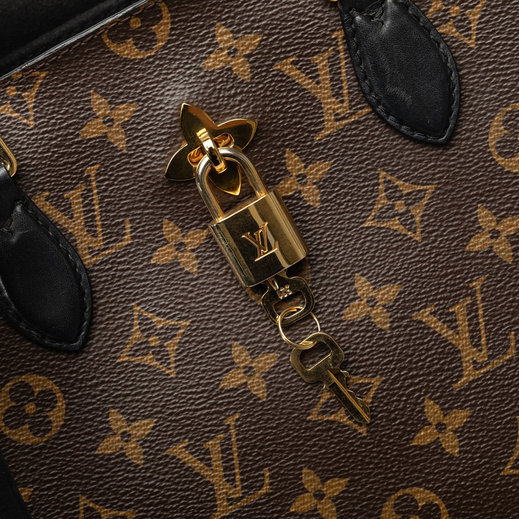 Brown Louis Vuitton Monogram Flower Tote Satchel