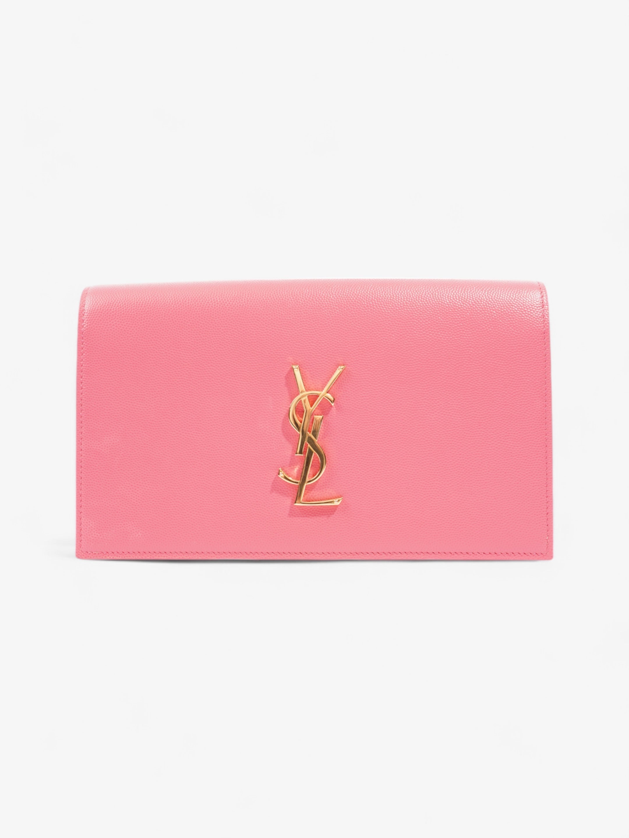 Saint Laurent Kate Neon Pink Grained Leather