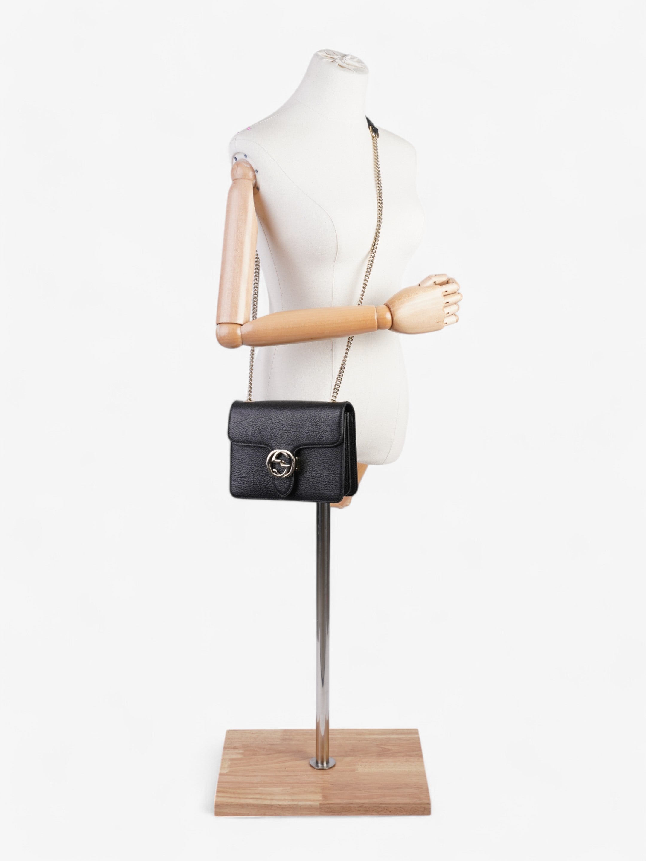 Gucci Interlocking Bag Black Leather Small