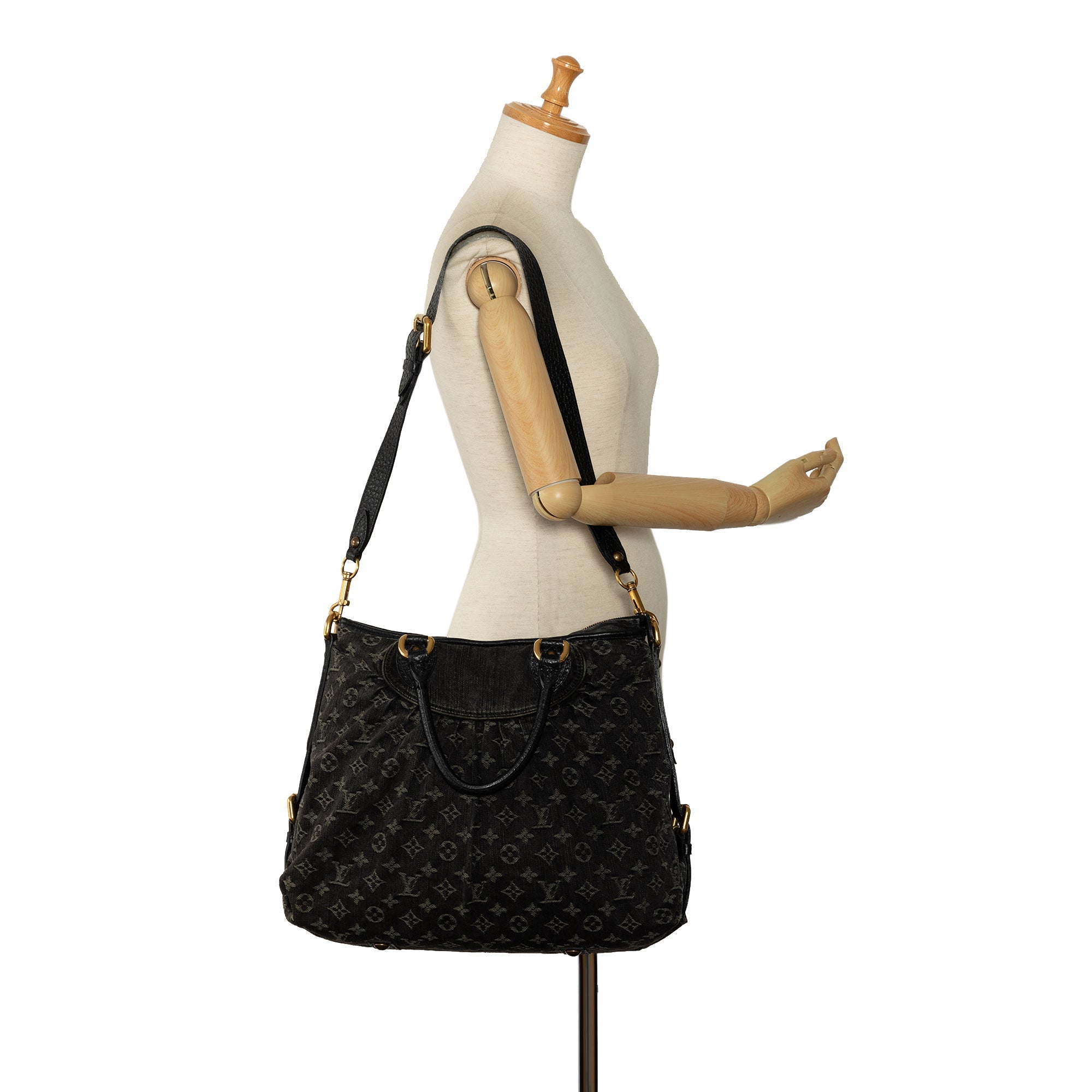 Black Louis Vuitton Monogram Denim Neo Cabby GM Satchel