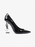 Saint Laurent Opyum 110mm Black / Silver Leather EU 38.5 UK 5.5