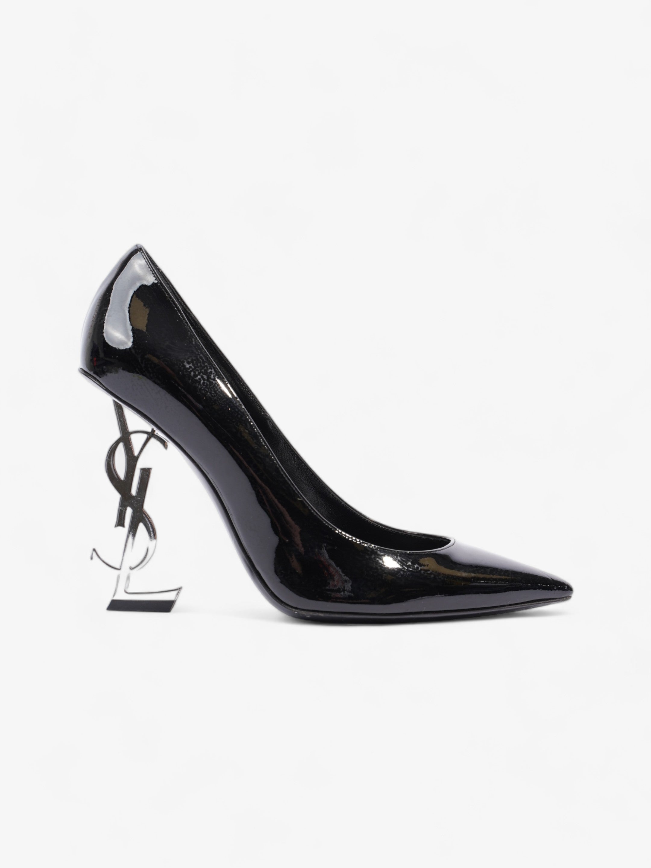 Saint Laurent Opyum 110mm Black / Silver Leather EU 38.5 UK 5.5