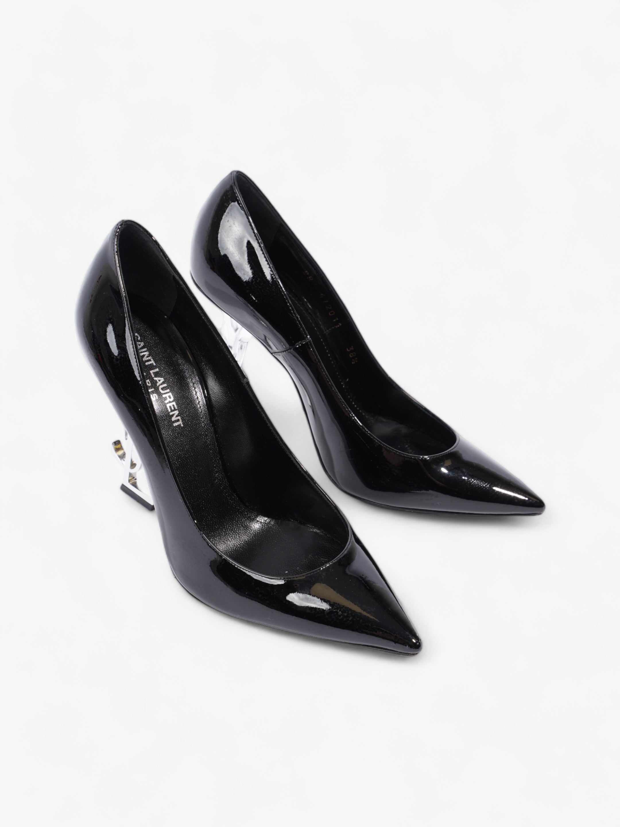 Saint Laurent Opyum 110mm Black / Silver Leather EU 38.5 UK 5.5