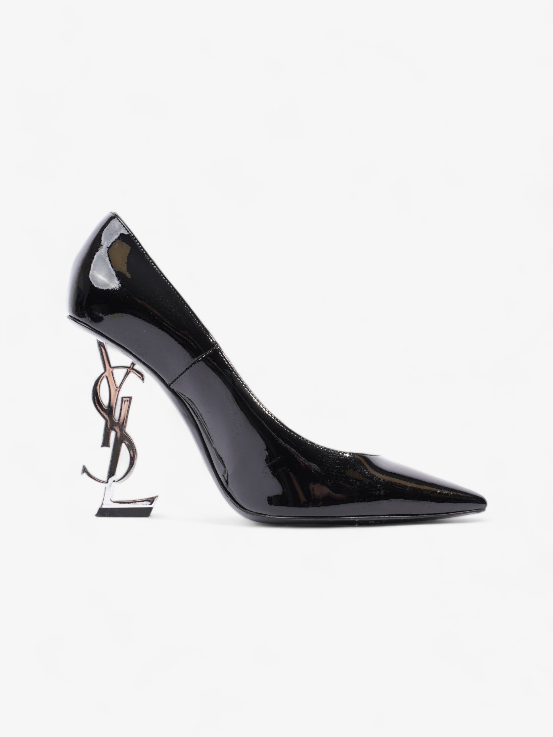 Saint Laurent Opyum 110mm Black / Silver Leather EU 38.5 UK 5.5
