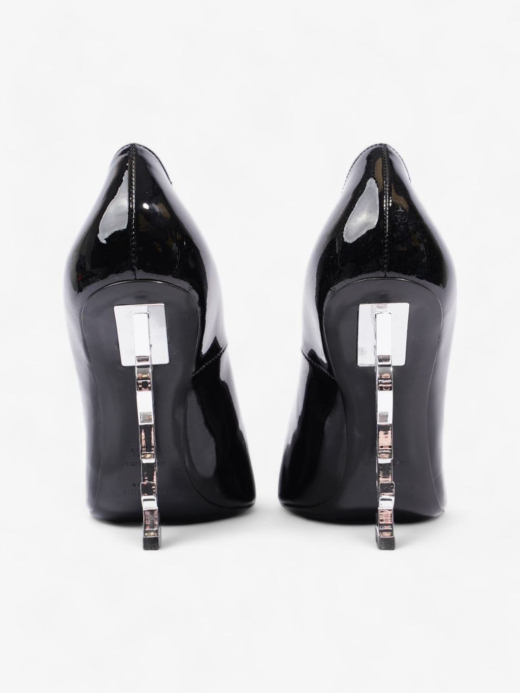 Saint Laurent Opyum 110mm Black / Silver Leather EU 38.5 UK 5.5