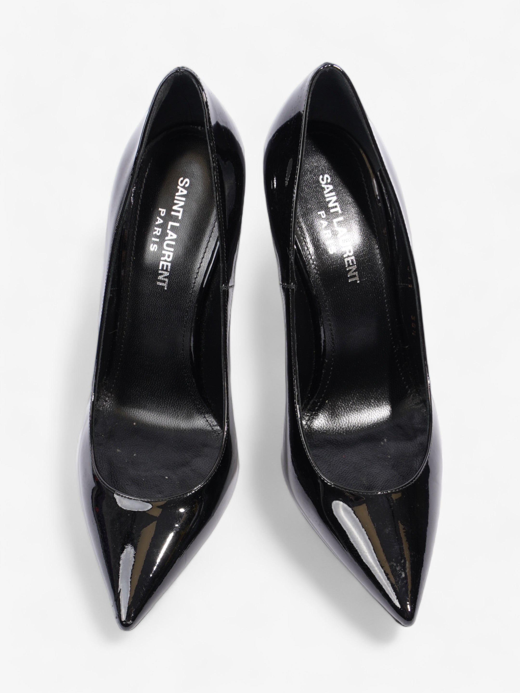 Saint Laurent Opyum 110mm Black / Silver Leather EU 38.5 UK 5.5