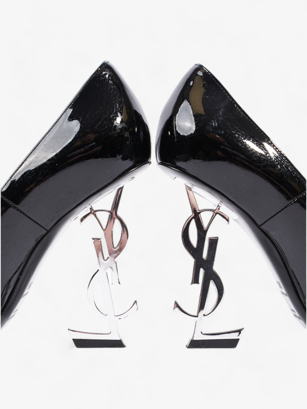 Saint Laurent Opyum 110mm Black / Silver Leather EU 38.5 UK 5.5