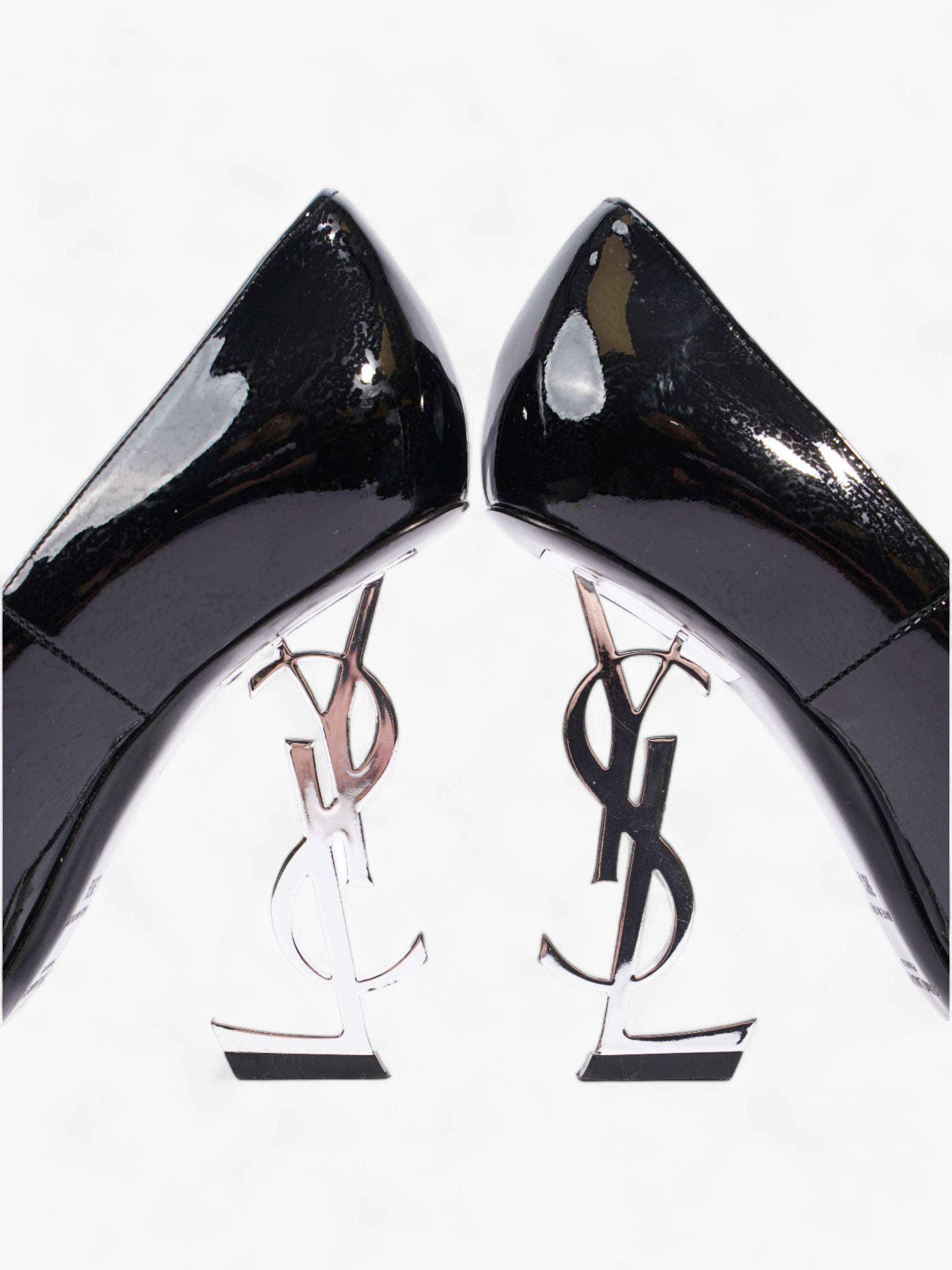 Saint Laurent Opyum 110mm Black / Silver Leather EU 38.5 UK 5.5