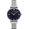 Ladies / Womens Dark Blue Stainless Steel Emporio Armani Designer Watch AR11091