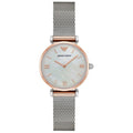 Ladies / Womens Silver & Rose Gold Mother Of Pearl Emporio Armani Designer Watch AR2067