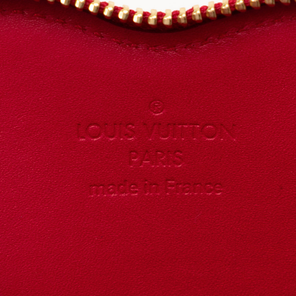 Red Louis Vuitton Monogram Vernis Sweet Repeat Heart Coin Purse